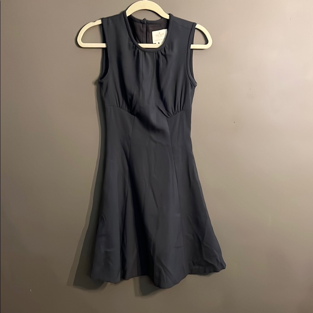 Kate Spade Elegant Grey Sleeveless Fit and Flare Dress